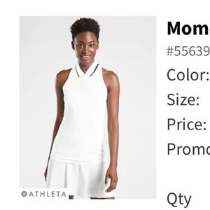Athleta Momentum Seamless Polo Tank Top White Size S